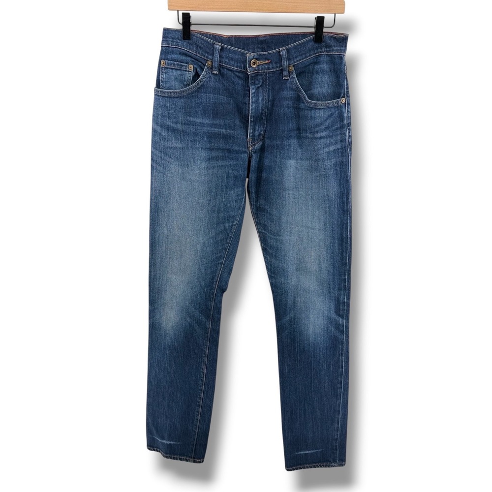 Raleigh Denim Jones Jeans Men 30x32 Blue Slim Straight Distressed Selvedge USA